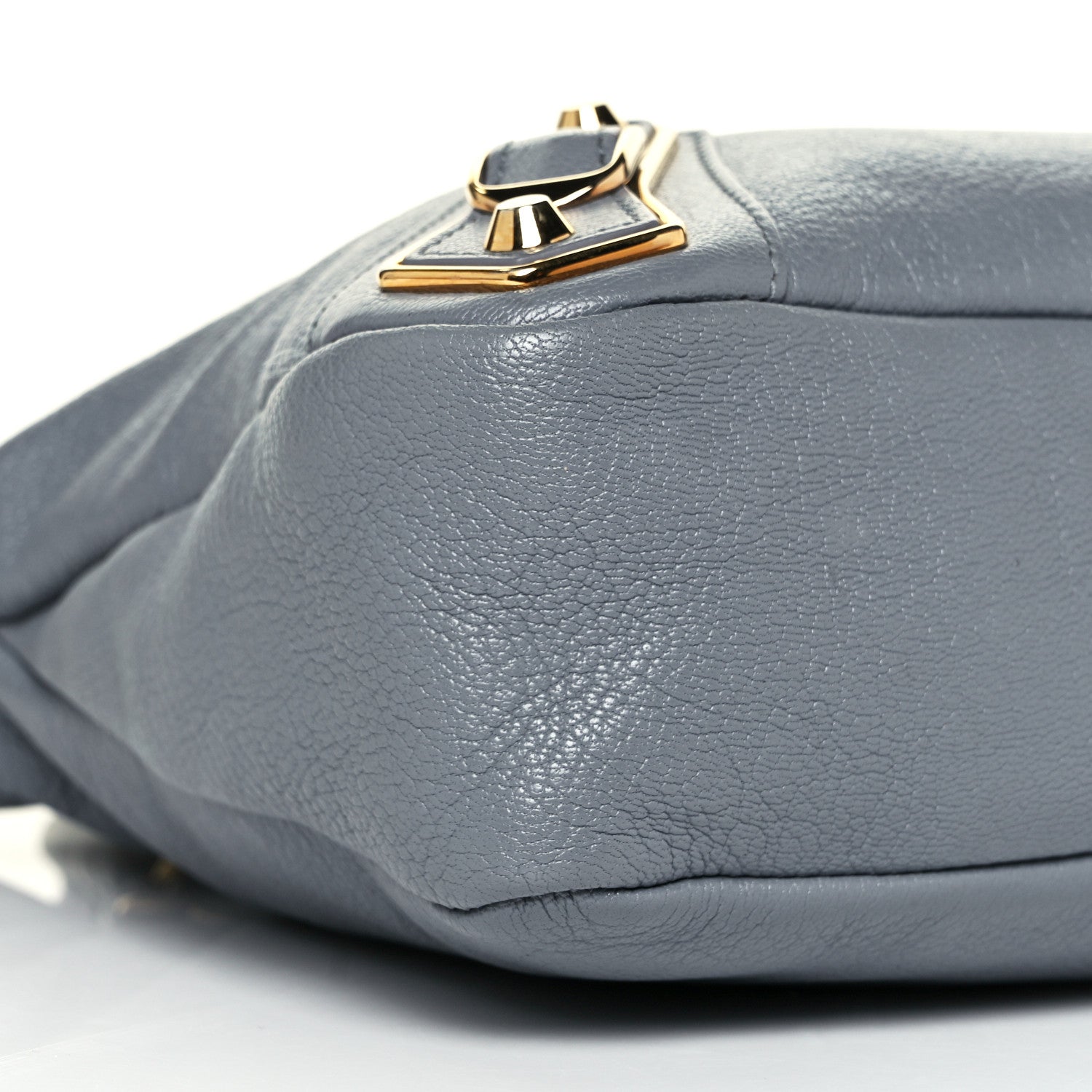Balenciaga Chevre Gold Metallic Edge Hardware Town Bleu Acier 8 of 10