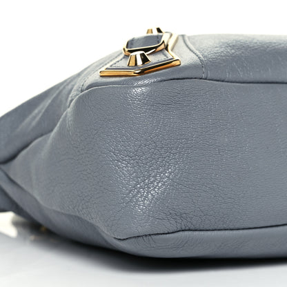 Balenciaga Chevre Gold Metallic Edge Hardware Town Bleu Acier 8 of 10