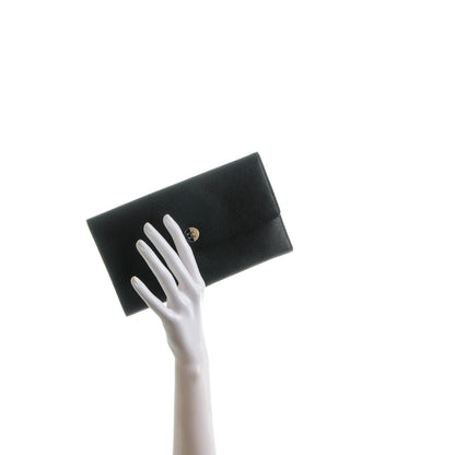 Chanel Caviar Long Flap Wallet Black 2 of 8