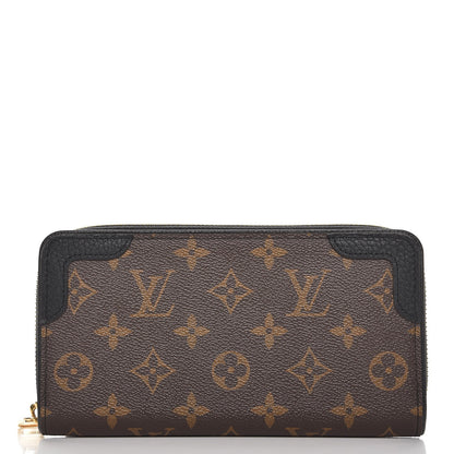 Louis Vuitton Monogram Zippy Retiro Wallet Black 1 of 7