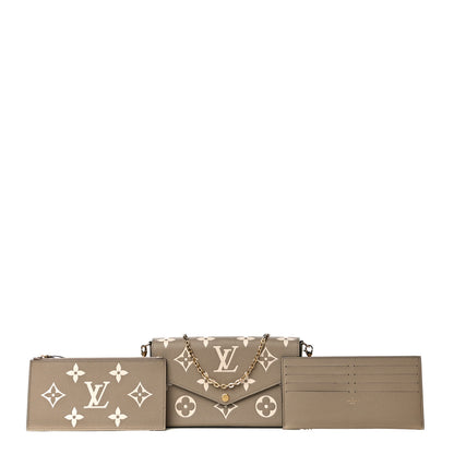 Louis Vuitton Empreinte Monogram Giant Felicie Pochette Tourterelle Creme 5 of 14