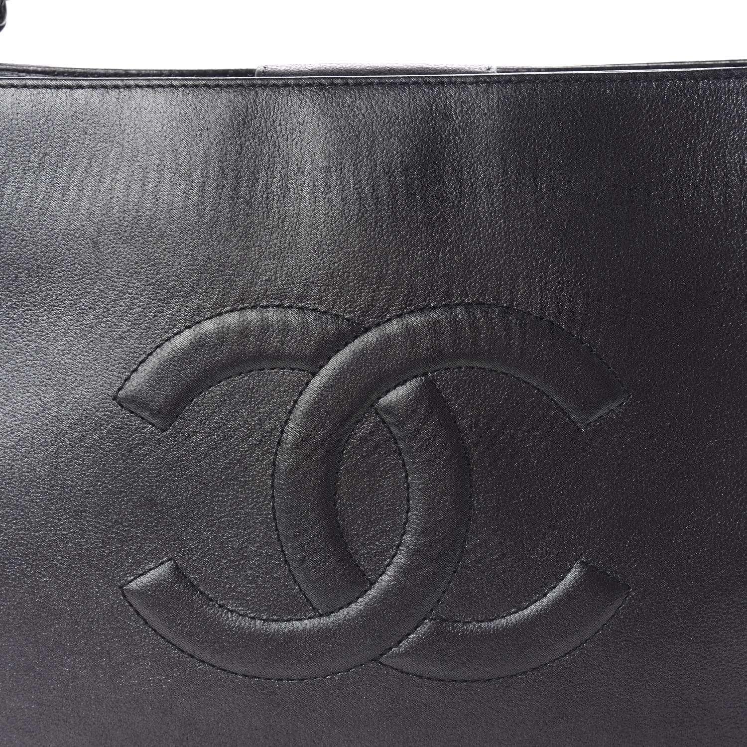 Chanel Iridescent Calfskin CC East West Shopping Tote Grey 10 of 11