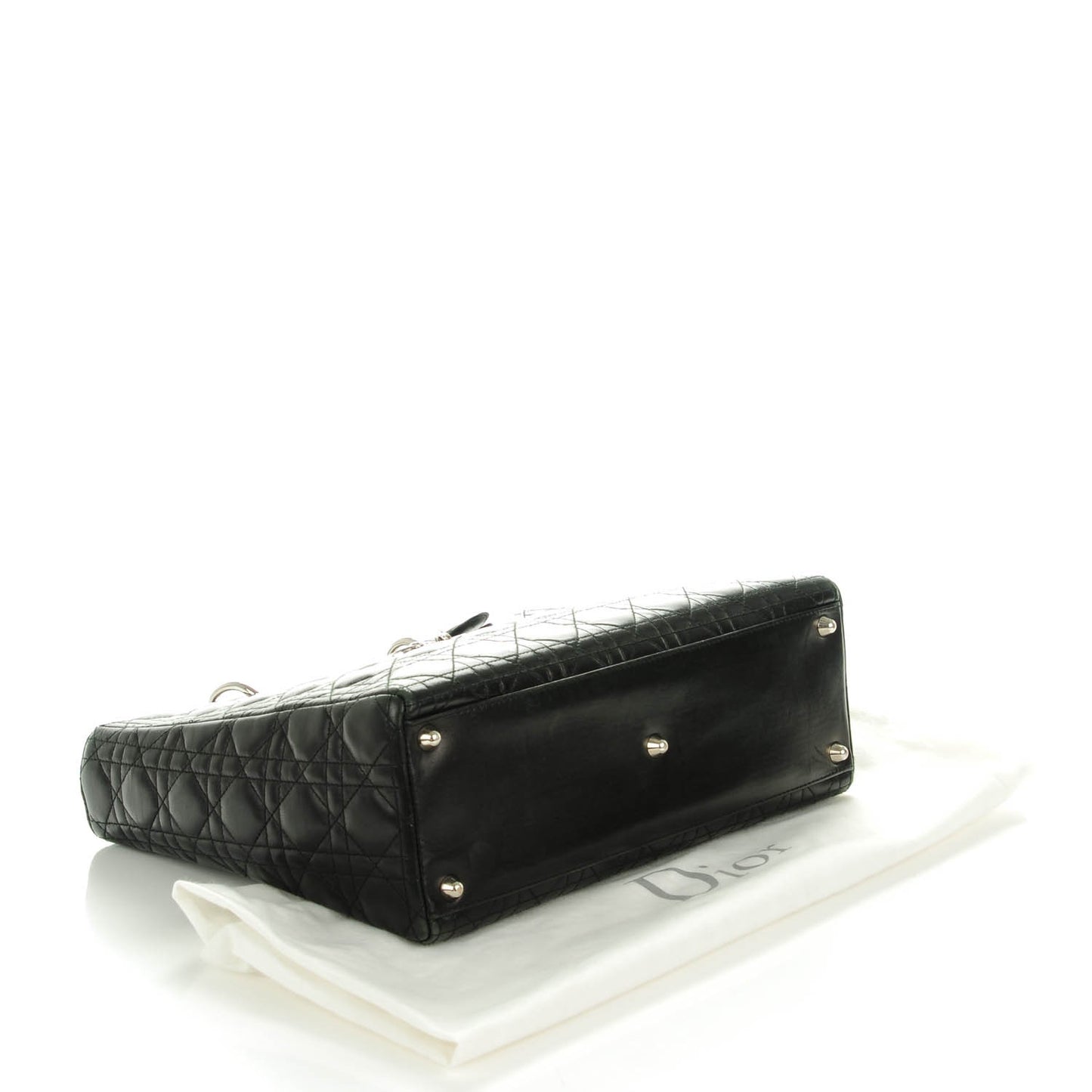 Lambskin Cannage Large Lady Dior Black