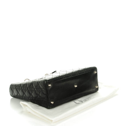 Christian Dior Lambskin Cannage Large Lady Dior Black 4 of 8