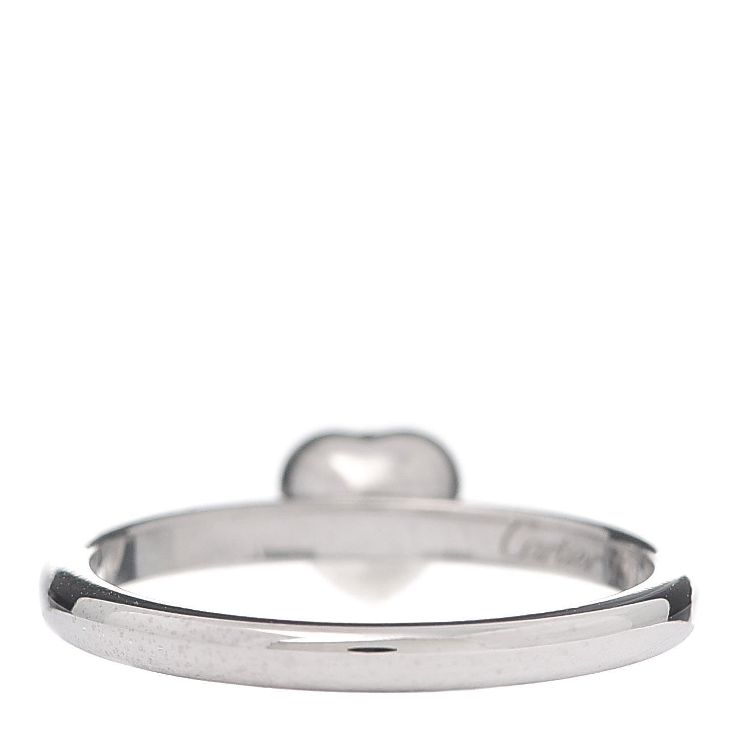 Cartier 18K White Gold Diamond D'Amour Heart Ring 49 5 3 of 5