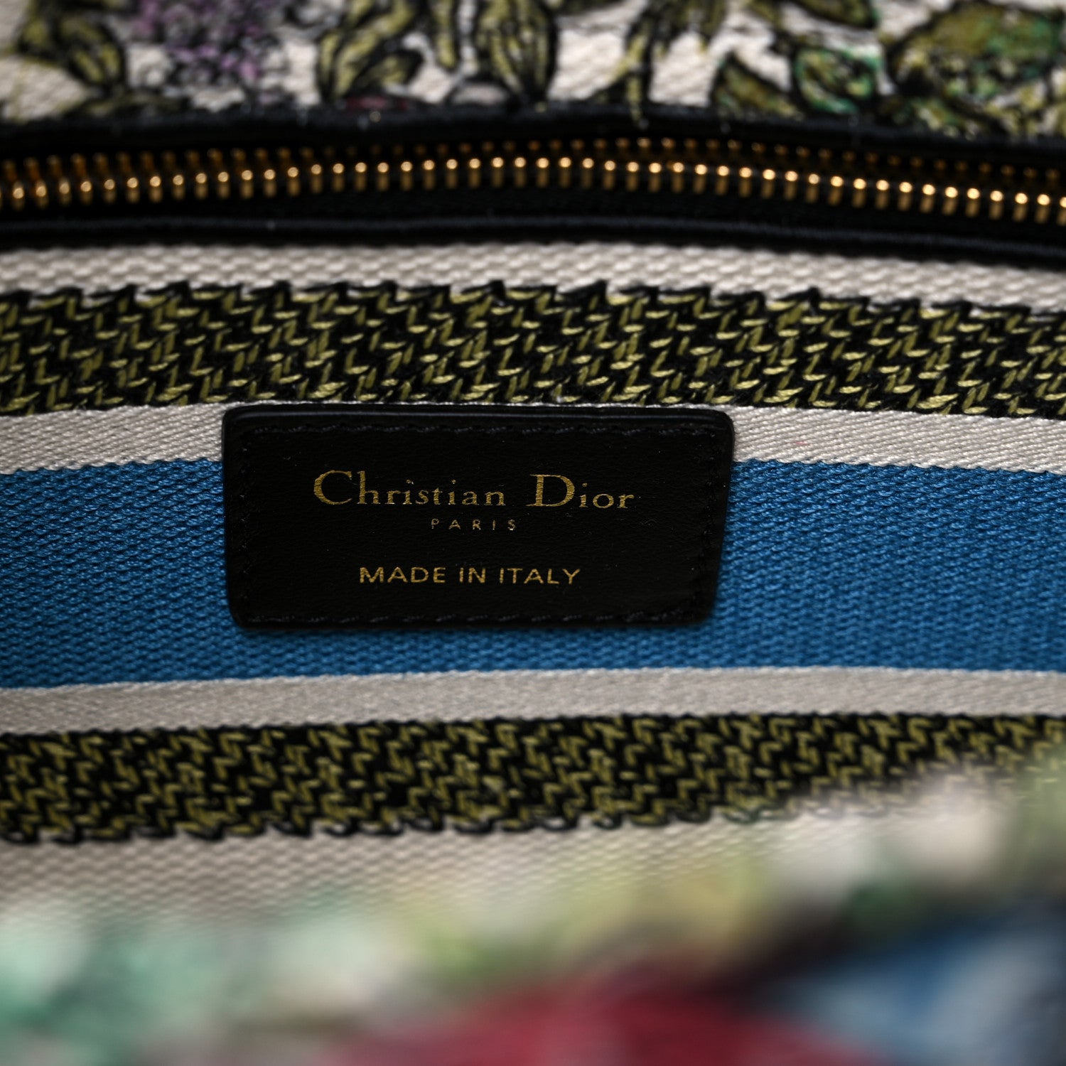 Christian Dior Canvas D-Constellation Embroidered Medium Lady D-Lite Latte Multicolor 6 of 8