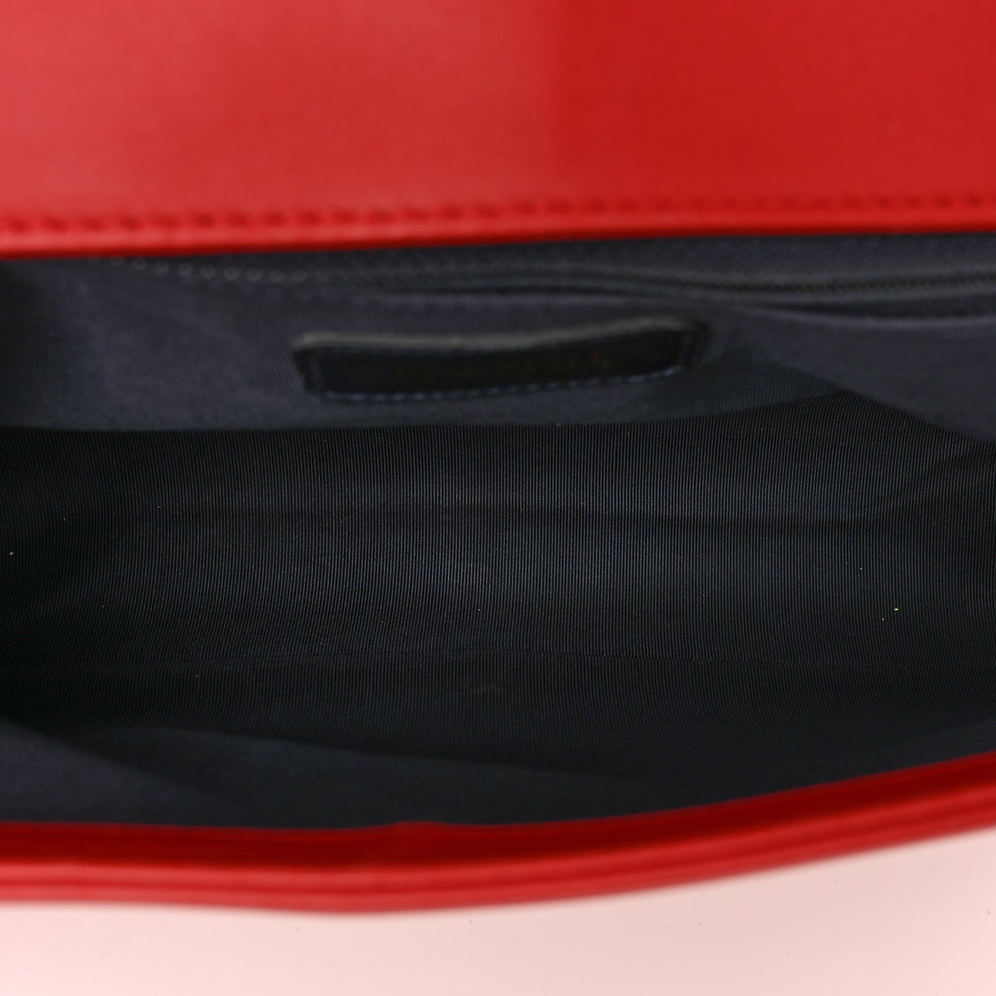 Lambskin Embossed New Medium Boy Cube Flap Red