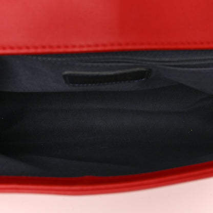 Chanel Lambskin Embossed New Medium Boy Cube Flap Red 5 of 10