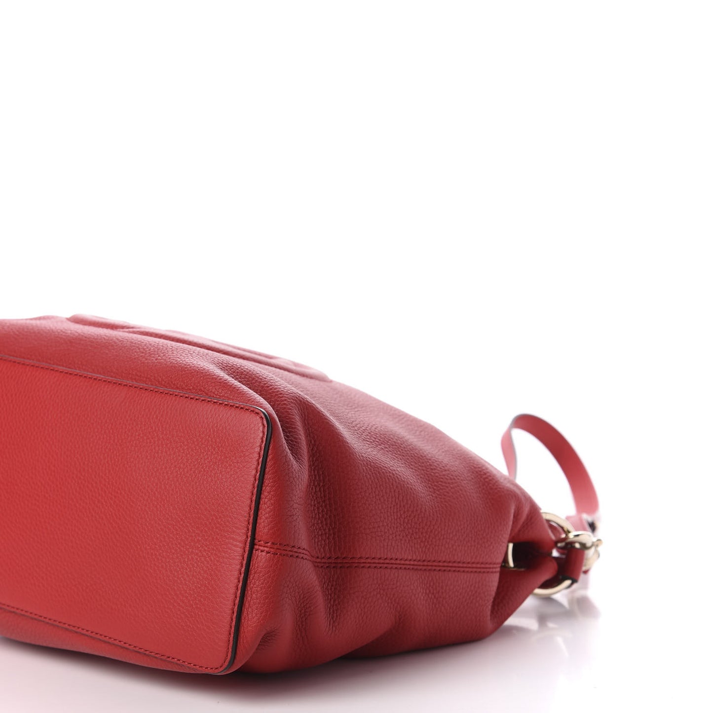 Pebbled Calfskin Large Soho Hobo Tabasco Red