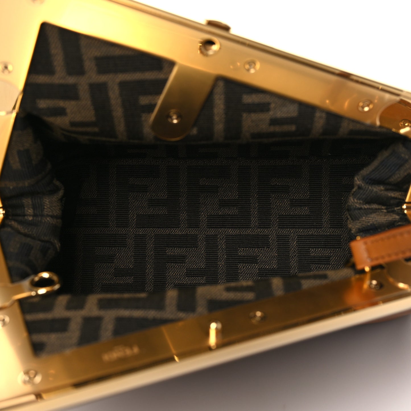 Shiny Nappa Small Fendi First Caramello
