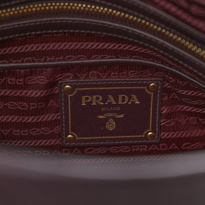 Prada Nylon Tessuto Soft Calf Tote Granato 7 of 10