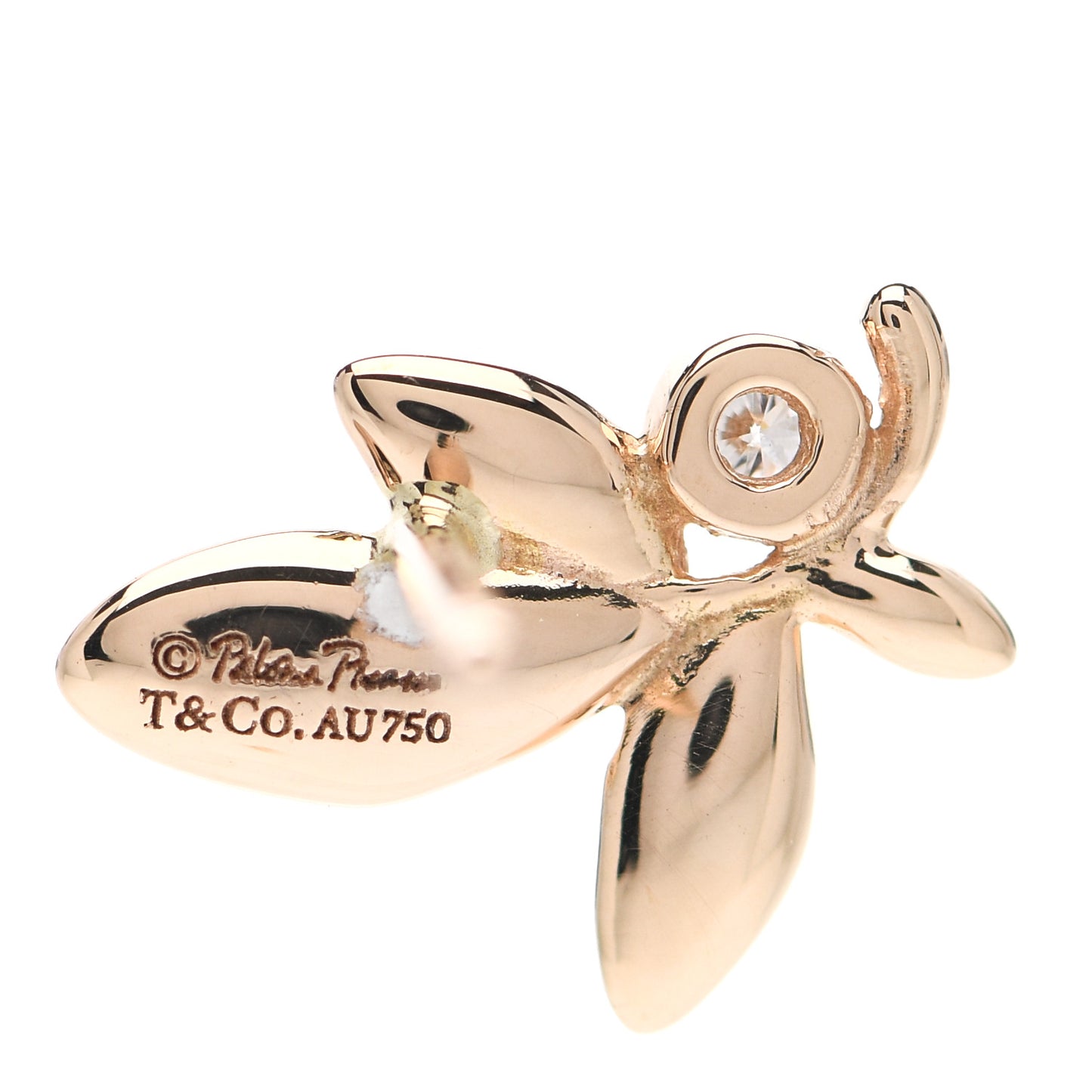 18K Rose Gold Diamond Paloma Picasso Olive Leaf Earrings