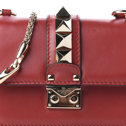 Valentino Garavani Vitello Mini Glam Lock Rockstud Flap Red 10 of 10