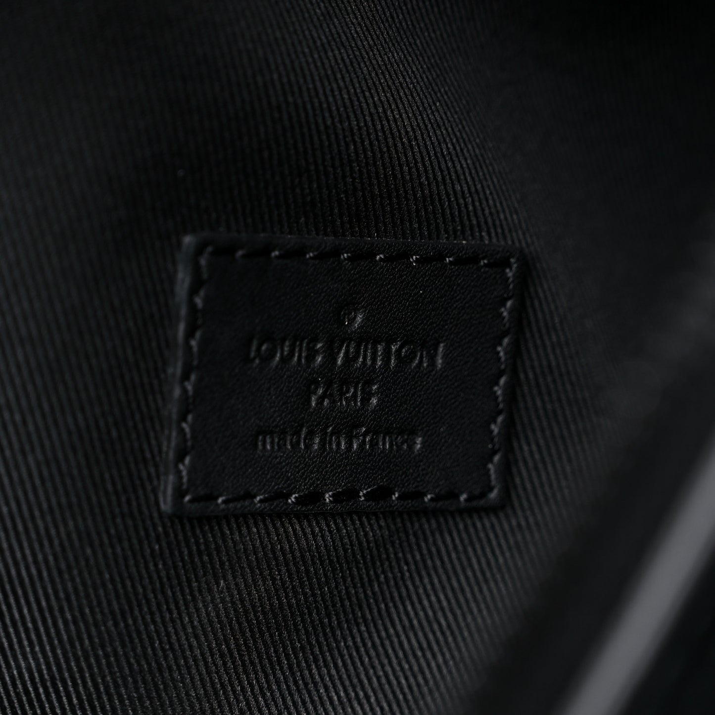 Calfskin Shadow Monogram Duo Slingbag Black