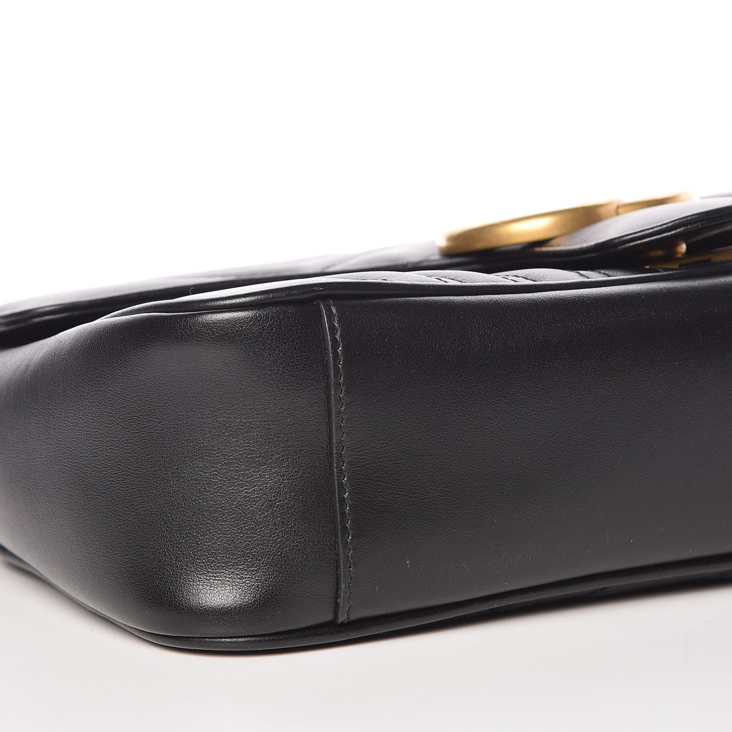 Calfskin Matelasse Small GG Marmont Shoulder Bag Black