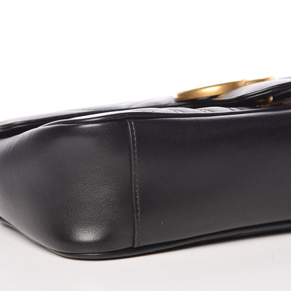 Gucci Calfskin Matelasse Small GG Marmont Shoulder Bag Black 8 of 9