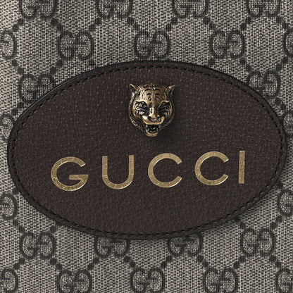 Gucci GG Supreme Monogram Neo Vintage Drawstring Backpack Beige New Acero Crop 9 of 11