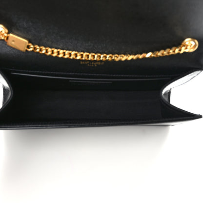 Saint Laurent Grain De Poudre Medium Classic Monogram Kate Tassel Satchel Black 5 of 9