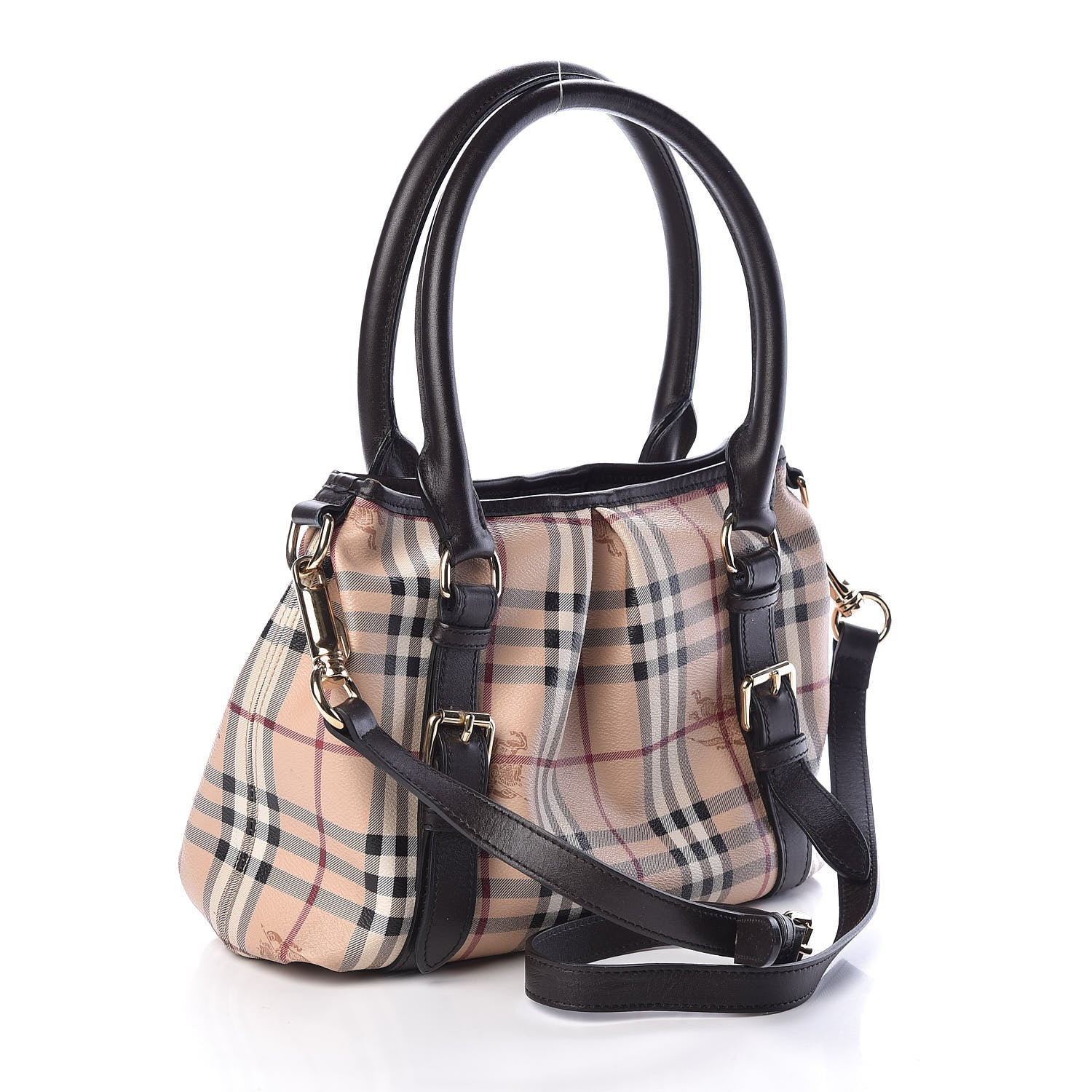 Burberry Haymarket Check Small Northfield Tote Chocolate 3 of 14