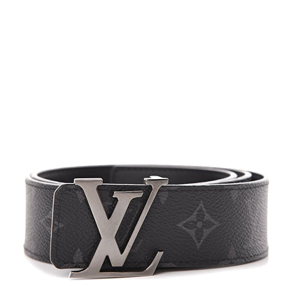 Louis Vuitton Calfskin Monogram Eclipse LV Initiales Reversible Belt 80 32 1 of 7