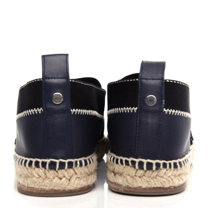 Hermes Calfskin Mens Arcachon Espadrilles 43 Marine Black 7 of 9