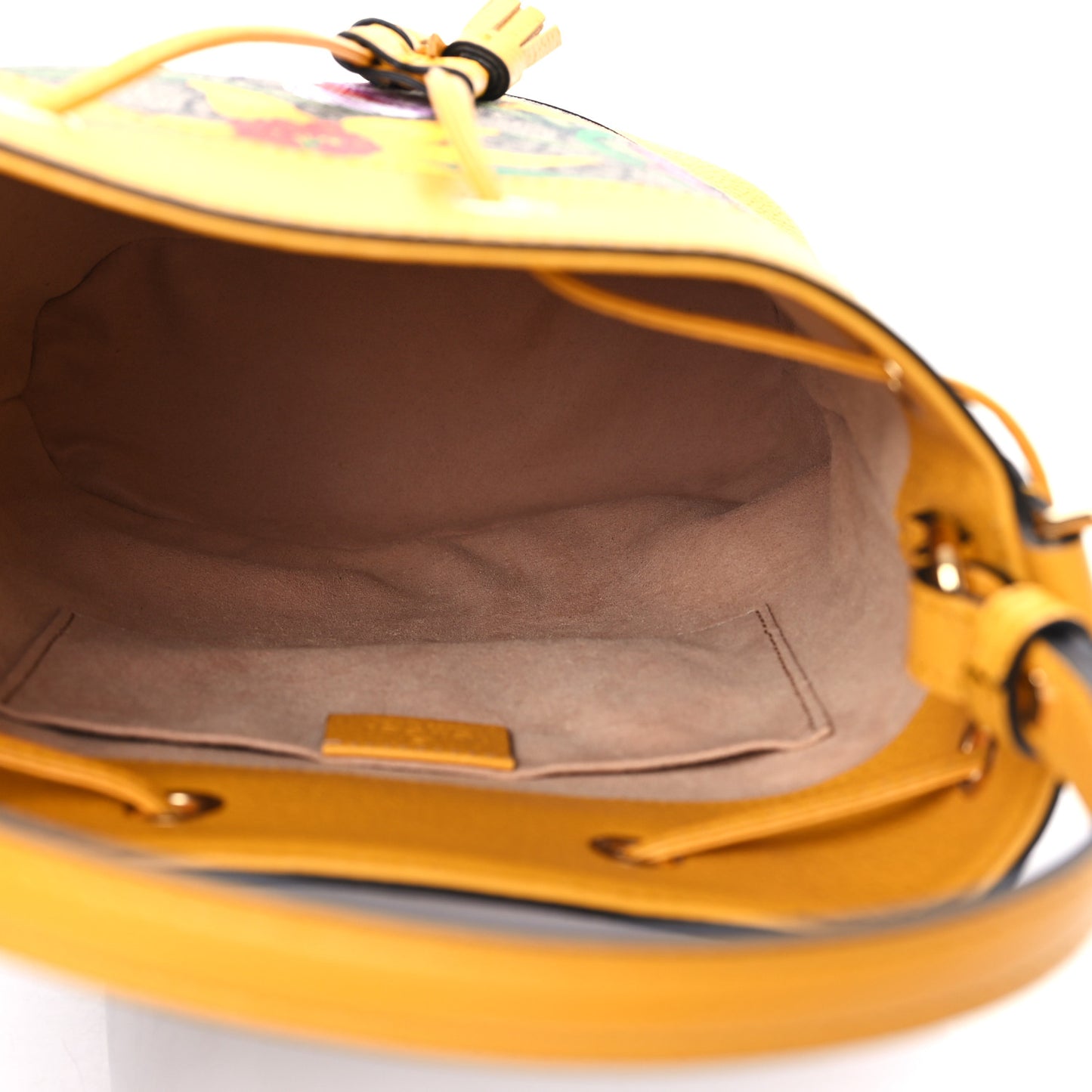 GG Supreme Monogram Flora Small Ophidia Bucket Bag Beige Multicolor Crop