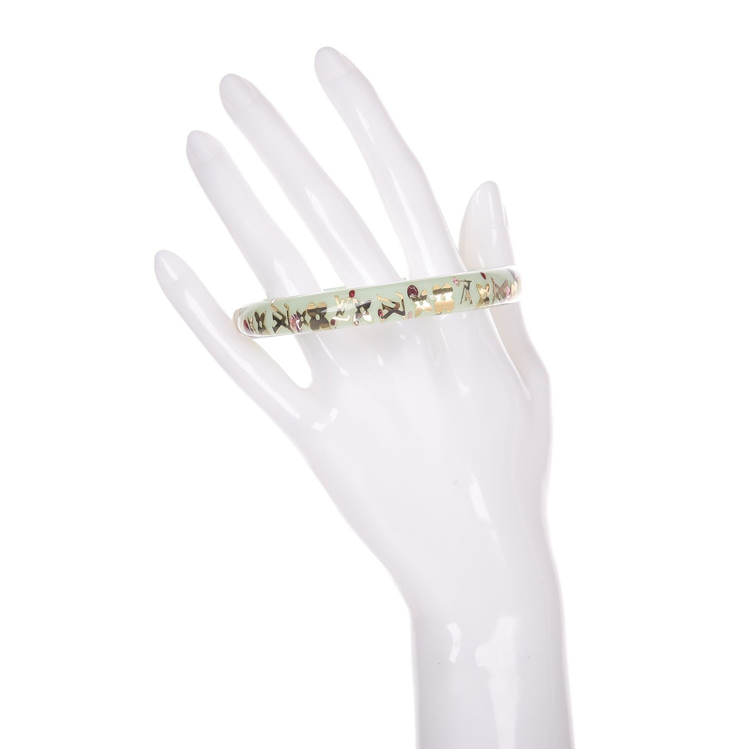 Louis Vuitton Resin Swarovski PM Inclusion Bracelet M Peppermint 2 of 4