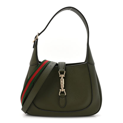 Gucci Grand Prix Calfskin Web Medium Jackie 1961 Hobo Dark Green 1 of 10
