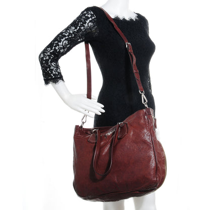 Prada Washed Buffalo Tote Cocco 2 of 10