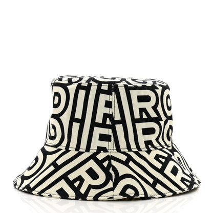Fendi x MARC JACOBS Canvas Logo Print Bucket Hat S Black White 5 of 7