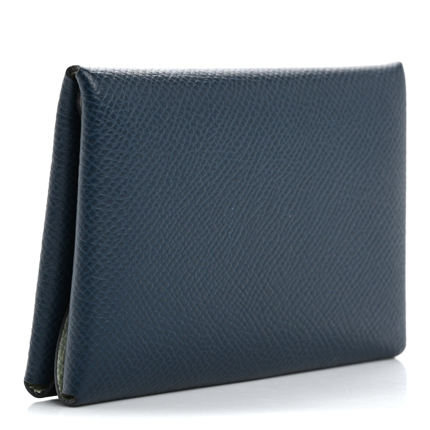 Hermes Epsom Verso Calvi Duo Card Case Bleu De Prusse Vert Fizz 3 of 8