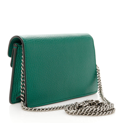 Gucci Dollar Calfskin Crystal Super Mini Dionysus Shoulder Bag Emerald 3 of 9