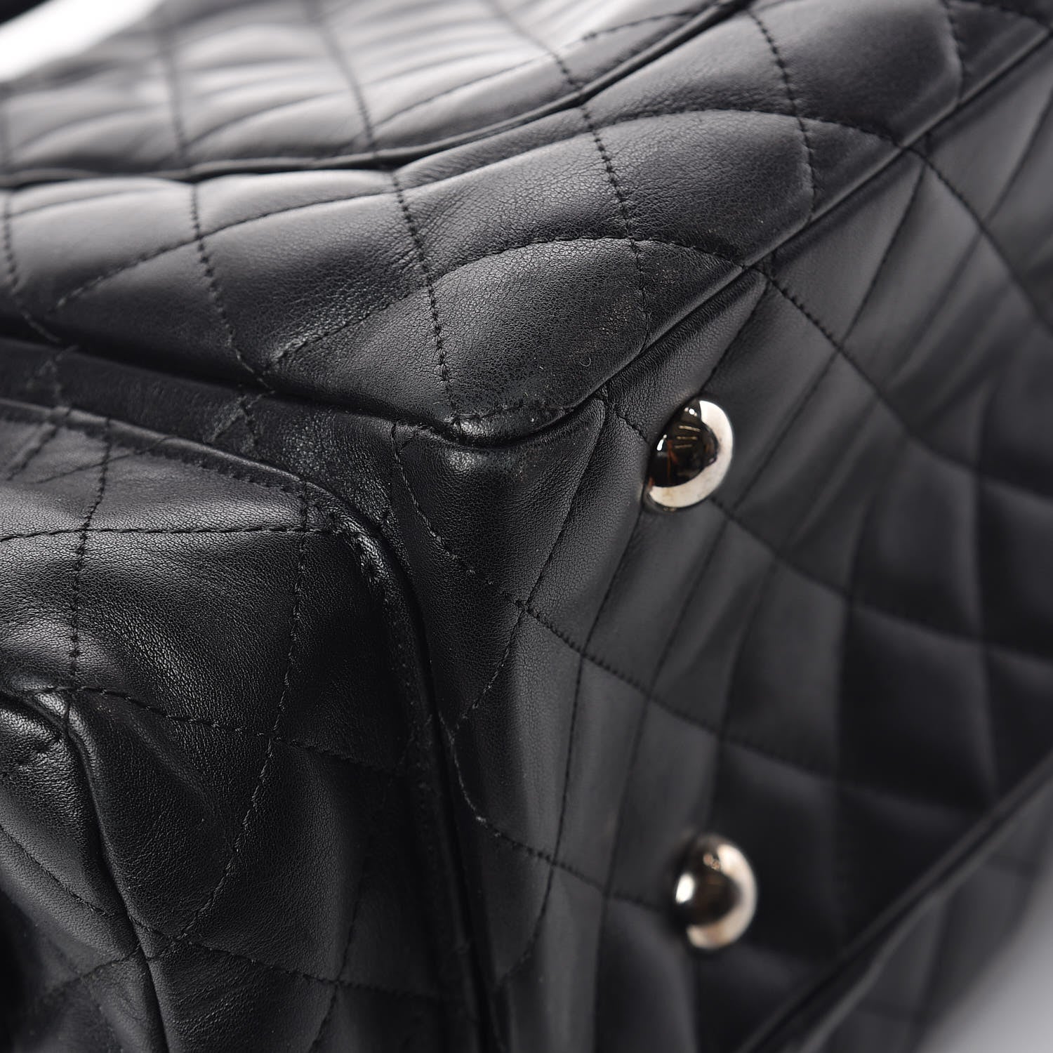 Chanel Calfskin Quilted Large Cambon Multipocket Reporter Black White 18 of 18