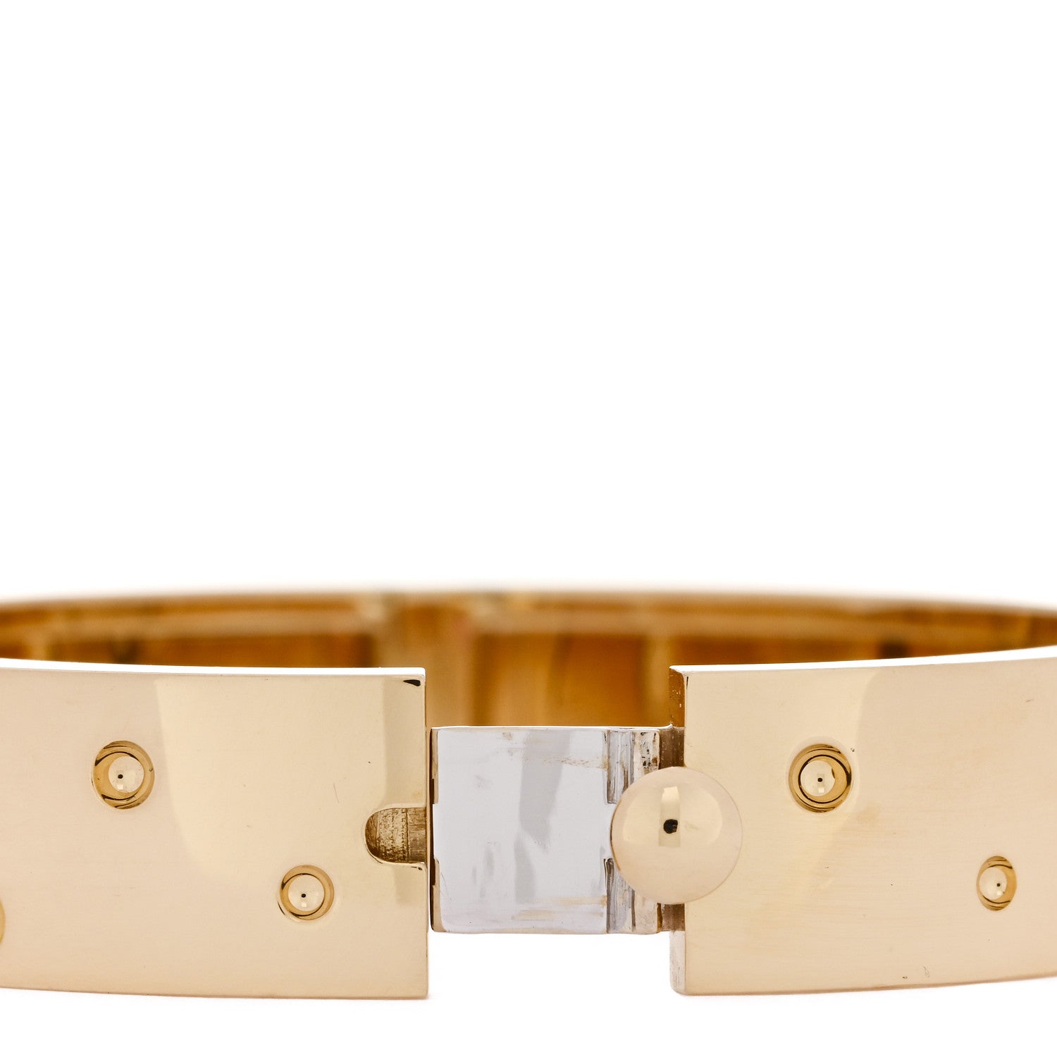 Roberto Coin 18K Yellow Gold Diamond Pois Moi Luna Bangle Bracelet 4 of 4