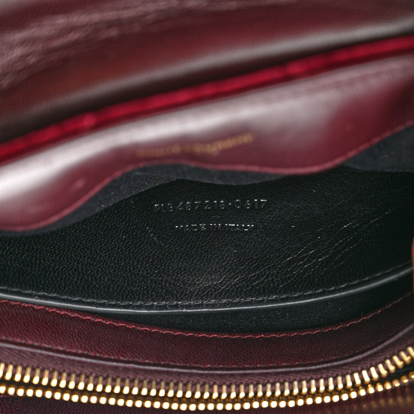 Velvet Y Quilted Monogram Small Loulou Chain Satchel Burgundy