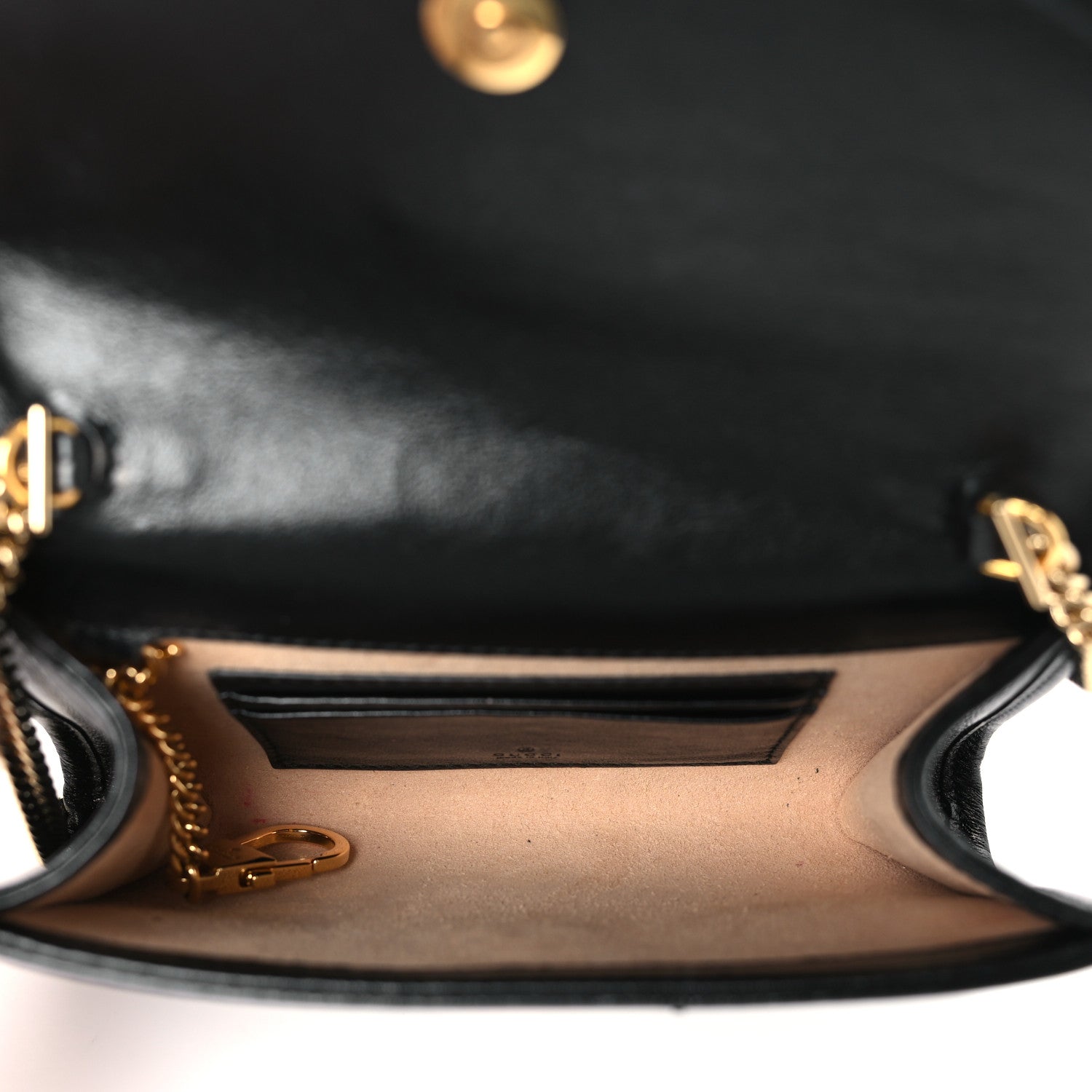 Gucci Textured Calfskin Web Mini Rajah Slim Flap Shoulder Bag Black 5 of 9