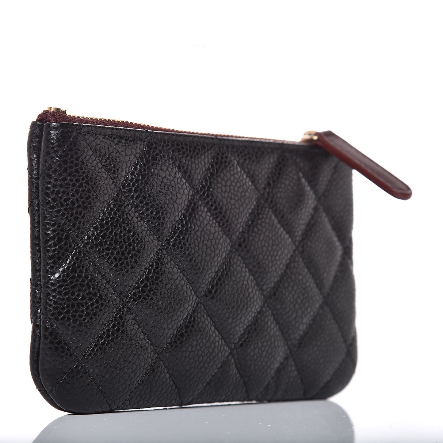Caviar Quilted Small Cosmetic Case Black