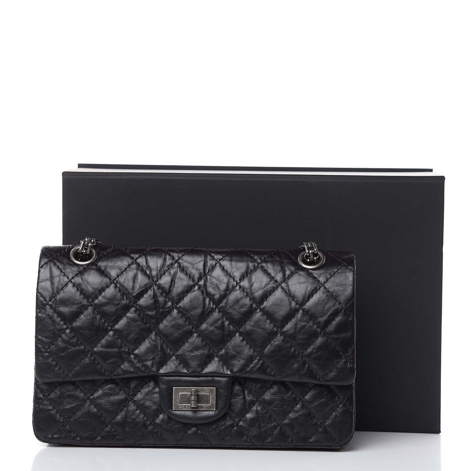 Chanel Aged Calfskin Quilted 2.55 Reissue 225 Flap Black 10 of 10
