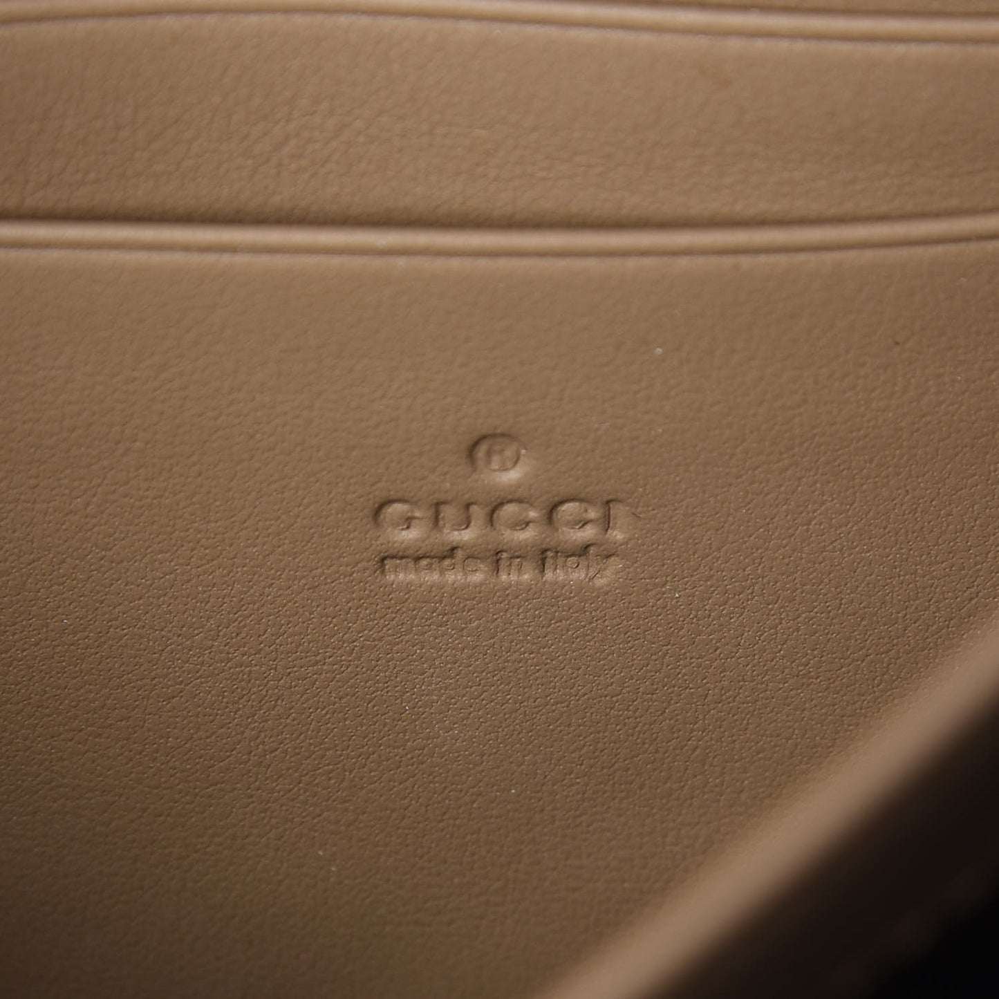 GG Supreme Monogram Mini Dionysus Chain Wallet Beige Taupe