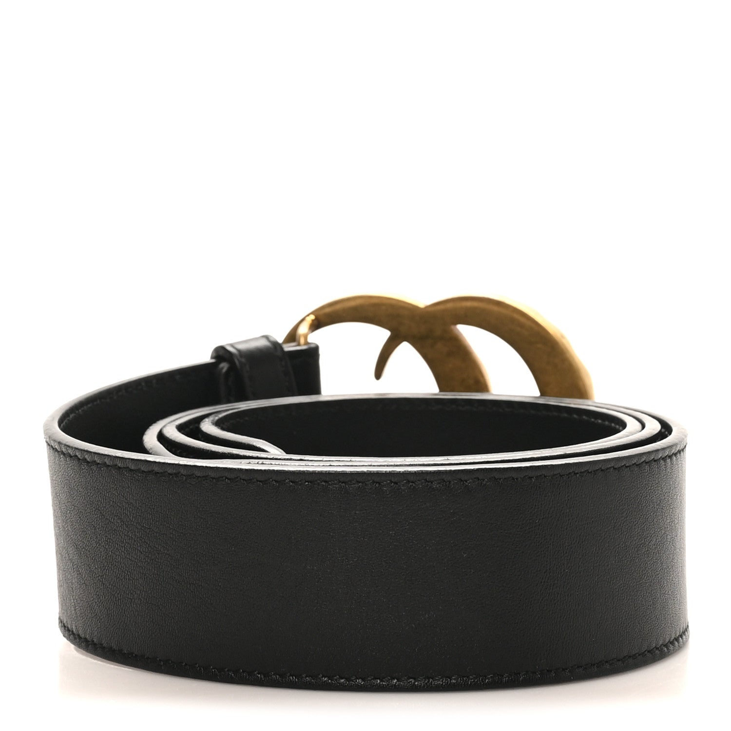 Gucci Moon Calfskin Pearl Double G 40mm Belt 90 36 Black Cream 5 of 12