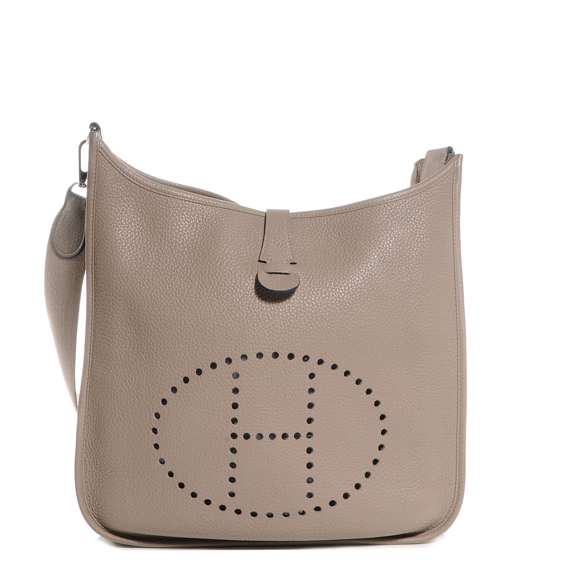 Hermes Taurillon Clemence Evelyne GM Gris Tourterelle 1 of 7