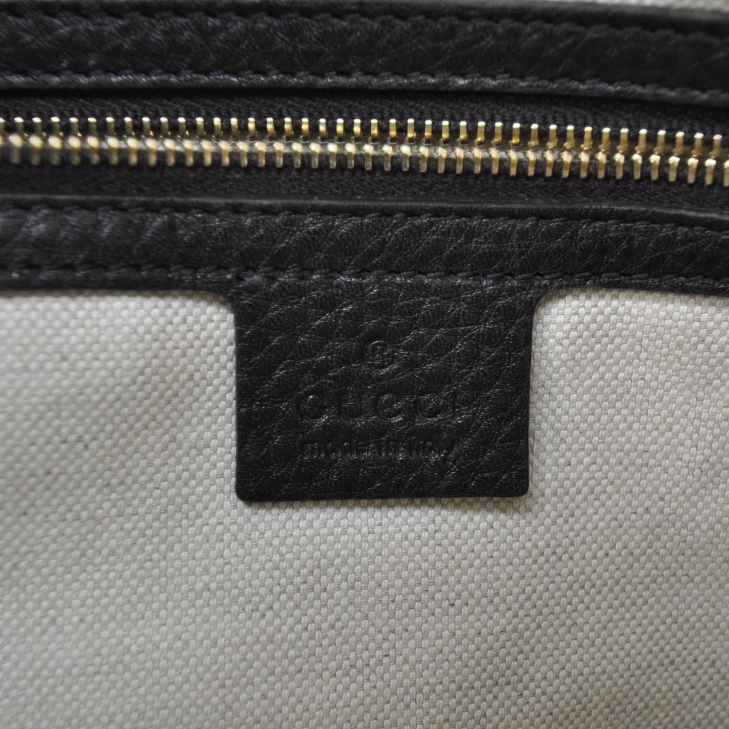 Leather Vintage Web Medium Top Handle Bag Dark Brown