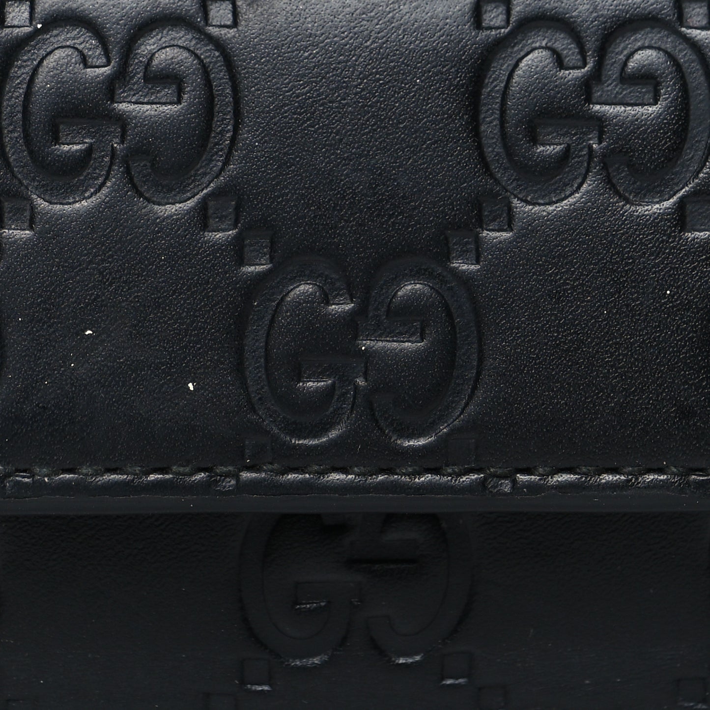 Guccissima 6 Key Holder Case Black