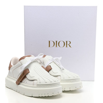 Christian Dior Calfskin Bi-Color Dior-ID Platform Sneakers 39.5 White Nude 9 of 9