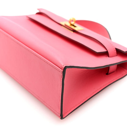 Hermes Swift Kelly Pochette Clutch Rose Azalee 10 of 11