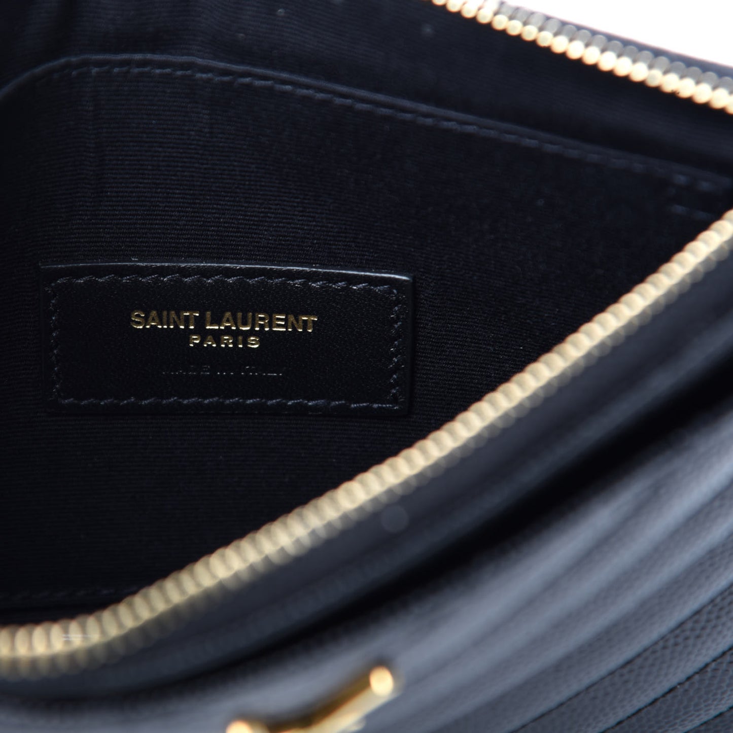 Grain De Poudre Chevron Monogram Bill Pouch Black