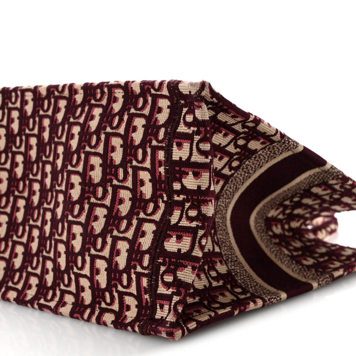 Oblique Medium Book Tote Burgundy Multicolor
