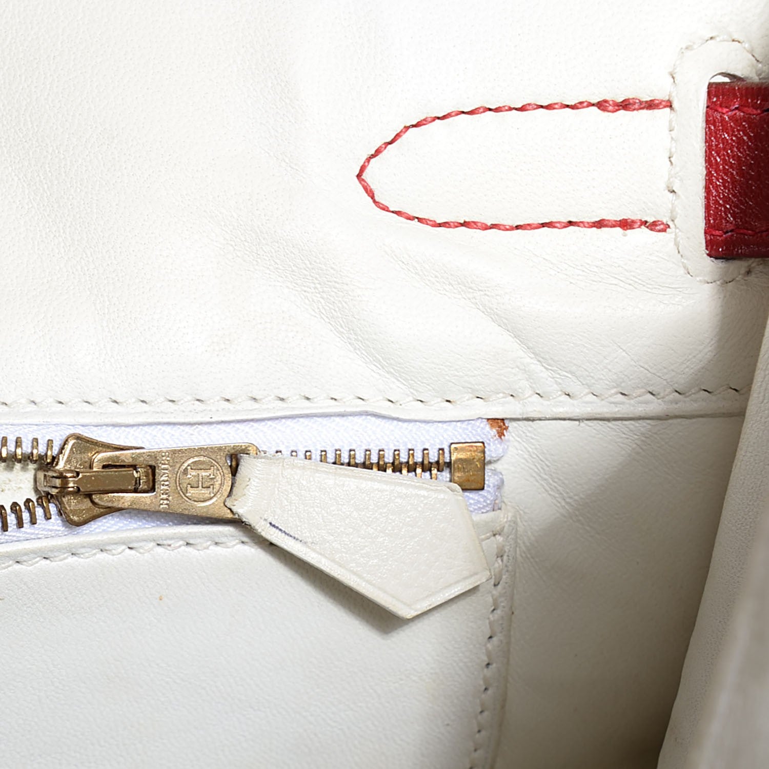 Hermes Swift Bi-Color Birkin 35 Blanc Rouge Vif 18 of 24