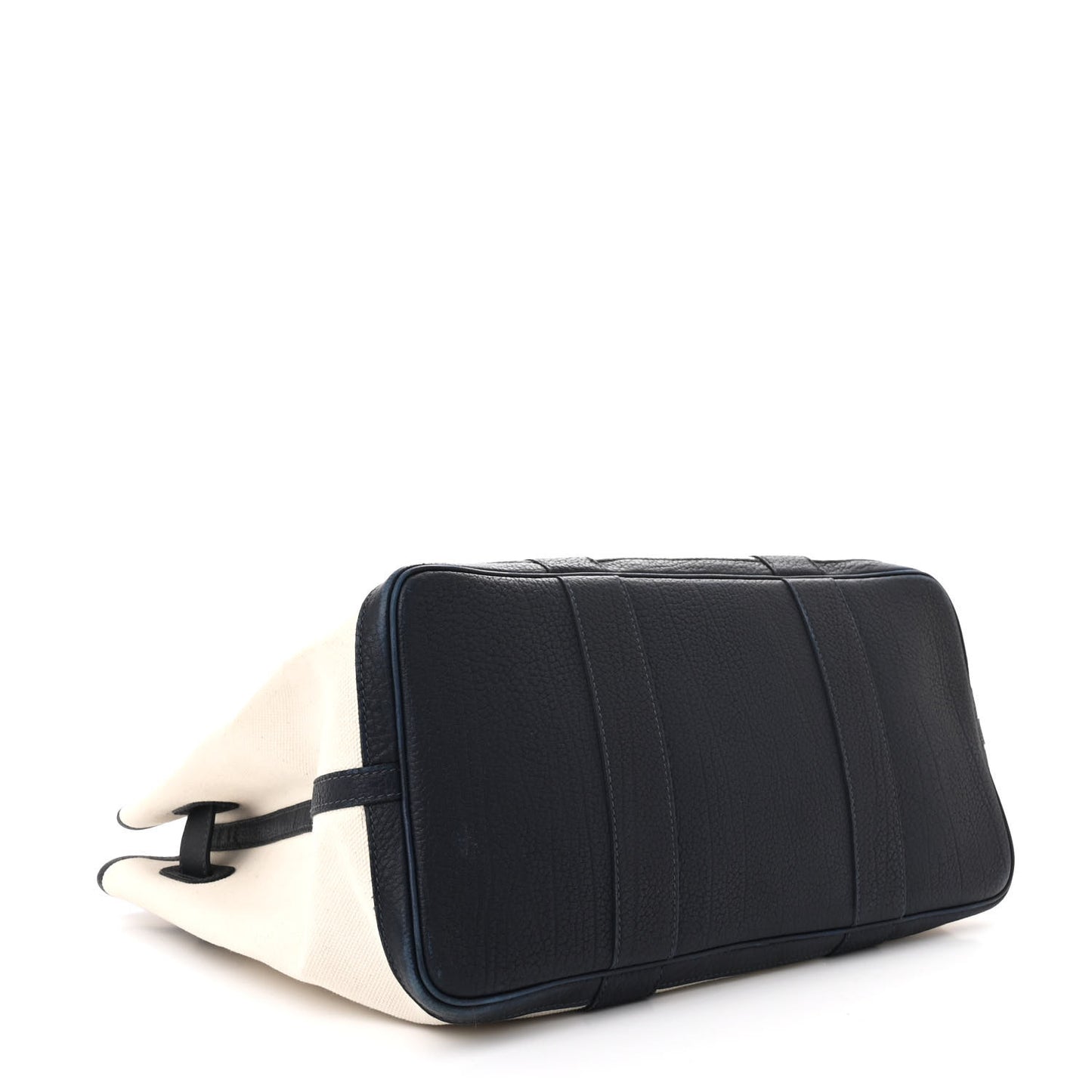 Toile Negonda Ceinture Tote Ecru Bleu Indigo
