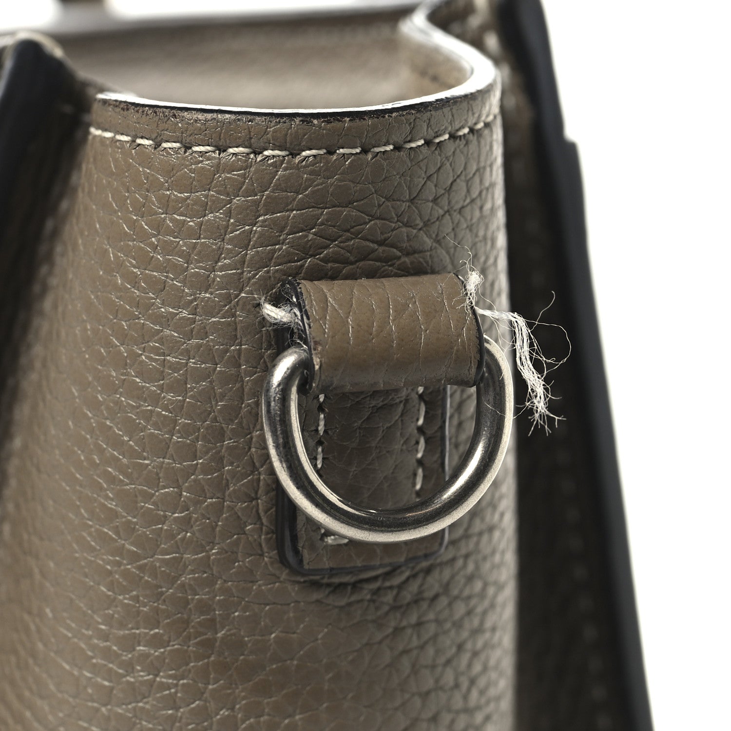 Celine Drummed Calfskin Nano Luggage Souris 12 of 12